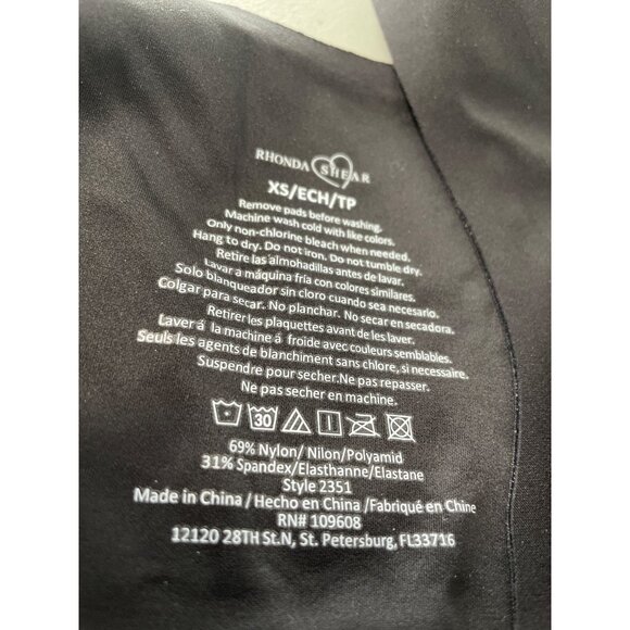 Rhonda Shear Gel Tank Size XS Additional Back Support Black Intimate Underwear - Picture 2 of 6